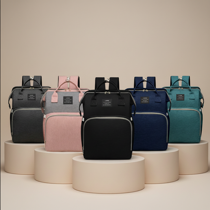 The Nella Nest Traveler – 3-in-1 Diaper Backpack & Portable Baby Bed