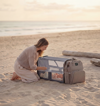 The Nella Nest Traveler – 3-in-1 Diaper Backpack & Portable Baby Bed