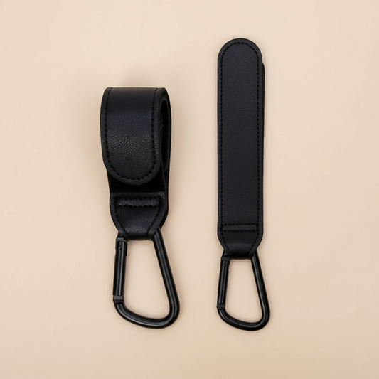 Hands-Free Leather Stroller Hooks