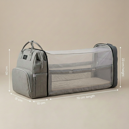 The Nella Nest Traveler – 3-in-1 Diaper Backpack & Portable Baby Bed